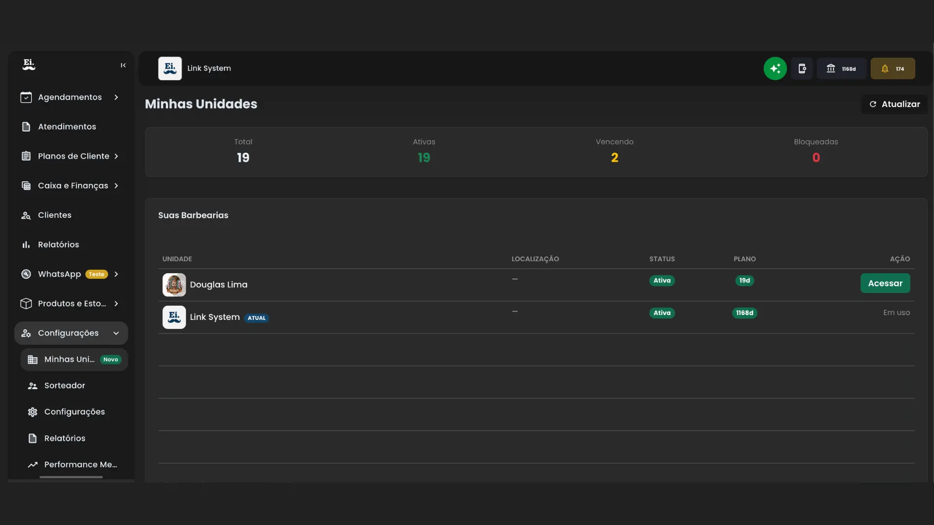 Screenshot Várias Unidades em Um Só Lugar