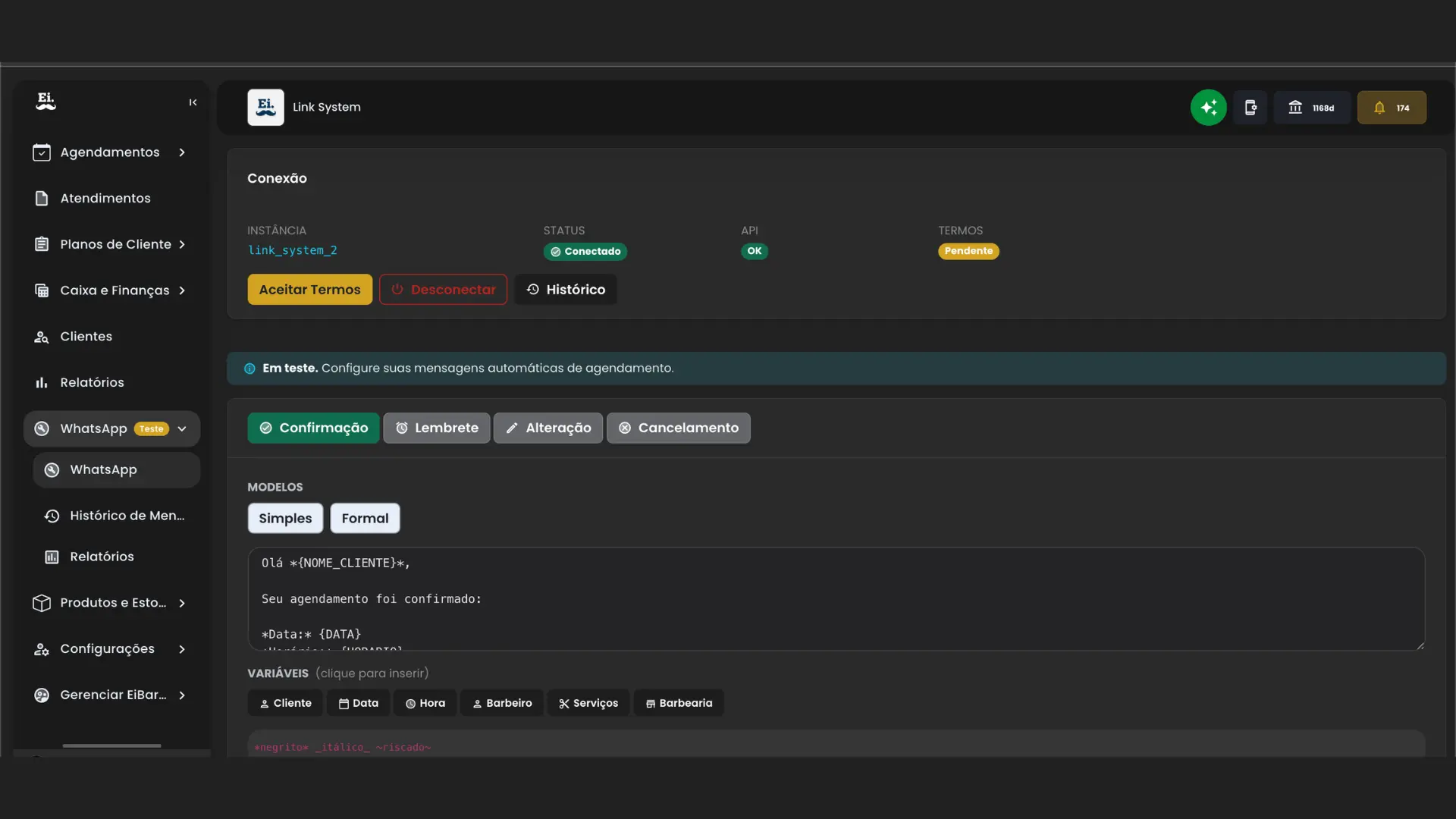Screenshot WhatsApp Integrado de Verdade